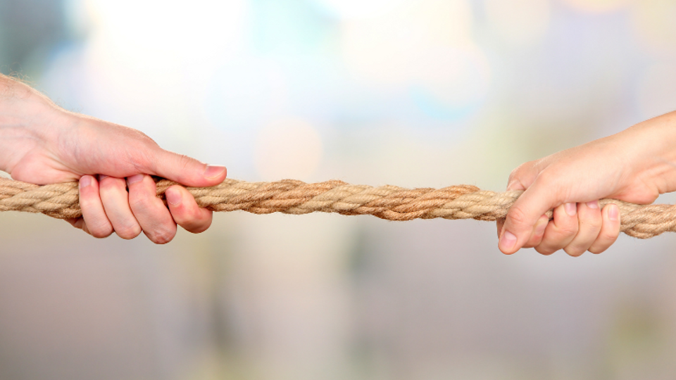 One Woman Tug-o-War